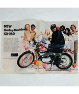 Vintage 1970&#39;s Harley Davidson SX-250 Motorcycle Color Magazine Print Ad... - $9.08 CAD
