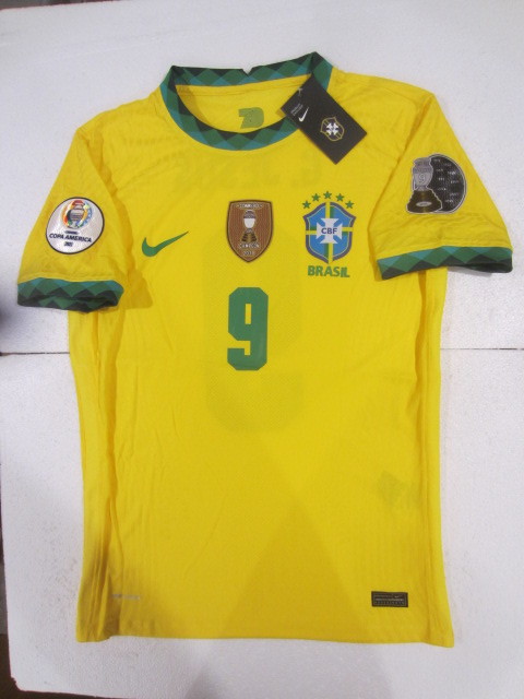 Primary image for Gabriel Jesus Brazil 2021 Copa America Match Slim Home Soccer Jersey 2020-2021