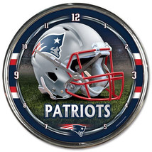 New England Patriots Chrome Clock - NFL - £24.23 GBP