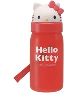 Hello Kitty Children’s Red Portable Water Bottle with Straw, Lid and Strap - £13.22 GBP