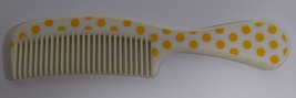 Disney Avon Minnie Mouse Comb 6in Polka Dot 1990 Hair Vintage Yellow White Girls - £7.98 GBP