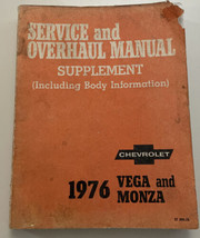 1976 Chevrolet Monza Vega Shop Service Repair Manual Supplement Book Eng... - £11.28 GBP