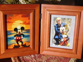 Donald Trump Art Vintage Mickey Mouse and Donald Trump Art Print - $17.82