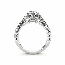 Women 1.20Ct Round Cut Moissanite Vintage Engagement Ring 925 Sterling Silver - £77.28 GBP