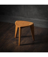 Cherry wood small three-legged stool - Flat seat - Handmade - Bedroom - ... - £136.82 GBP