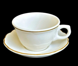 Syracuse China Restaurant Ware Gourmet Tea Cup and Saucer Set Vintage Go... - $7.74