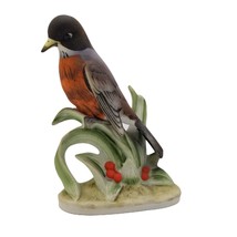 Red Robin Bird Lefton Figurine China Hand Painted KW464 Japan Spring Vintage - £16.53 GBP