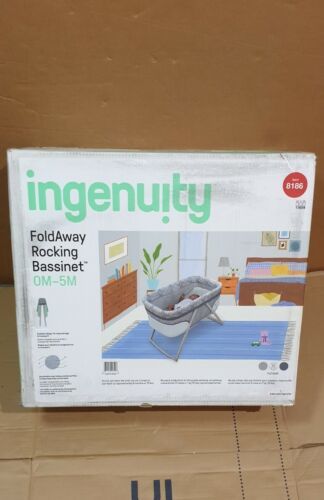 Ingenuity FoldAway Rocking Baby Bassinet - Fletcher 8186 Portable Rocking - $65.44