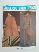 Fab! Vintage Vogue Couturier Design ~ Fabiani ~ Cape &amp; Pantsuit Misses Size 10 - £39.07 GBP