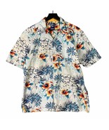 Kirra Hawaiian Shirt Men&#39;s M Tropical Floral Print Casual Button-Up Aloh... - £10.63 GBP