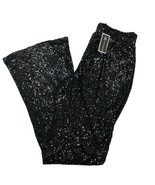 Cable And Gauge Pants Womens M Black Sequin Pull On Wide Leg Holiday Eve... - $635.80 MXN