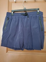 Malavita Mens Swim Shorts built in brief and zipper pockets-Navy-XXL - £9.46 GBP