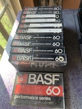 11 BASF Cassettes 60 Audio Tape Used Blank Performance Series  - $30.20