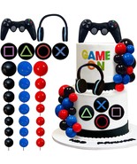 30 Pcs Video Game Themes Cake Toppers Cake Decoration Headset Cake Decor... - £18.75 GBP
