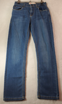 Levi&#39;s Jeans Women Size 14 Blue Denim Cotton Pocket Flat Front Straight Leg Logo - £17.05 GBP