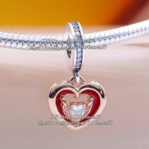 2023 Valentine’s Day Release Two-tone Radiant Heart Dangle Charm  - £13.27 GBP