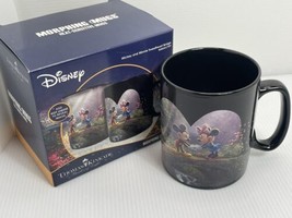 Thomas Kinkade Disney “Mickey &amp; Minnie Sweetheart Bridge” Morphing Mug New 16oz - £18.04 GBP