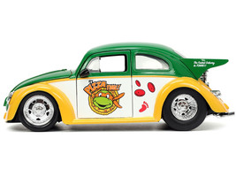 1959 Volkswagen Drag Beetle Green Yellow Michelangelo Diecast Figure Teenage Mut - £39.86 GBP