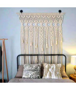 Macrame Wall Hanging Tapestry Curtains Boho Curtain Panels Handmade Wall... - £49.39 GBP