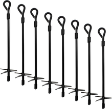 Bisupply Ground Anchors, 15 Inch - 8Pk Black Shed Anchor Kit Greenhouse Tie down - £33.22 GBP