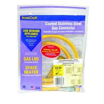 Brasscraft ProCoat 3/8 in. MIP x 1/2 in. Dia. MIP Stainless Steel 48 in.... - $12.99