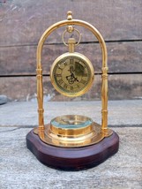 Maritime Nautical Hanging Clock With Attached Compass Table Top  - $47.90