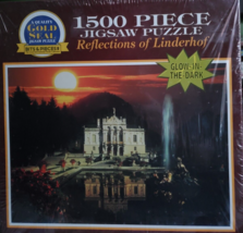 LINDERHOF PALACE Glow In the Dark 1500 Piece Jigsaw Puzzle Bavaria Germany - £14.93 GBP