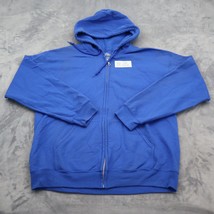 Gildan Sweater Mens L Blue Cotton Polyester Smart Basics Full Zip Casual... - $22.75