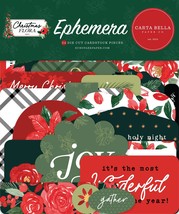 Carta Bella Cardstock Ephemera-Merry Christmas Flora CF332024 - £16.05 GBP