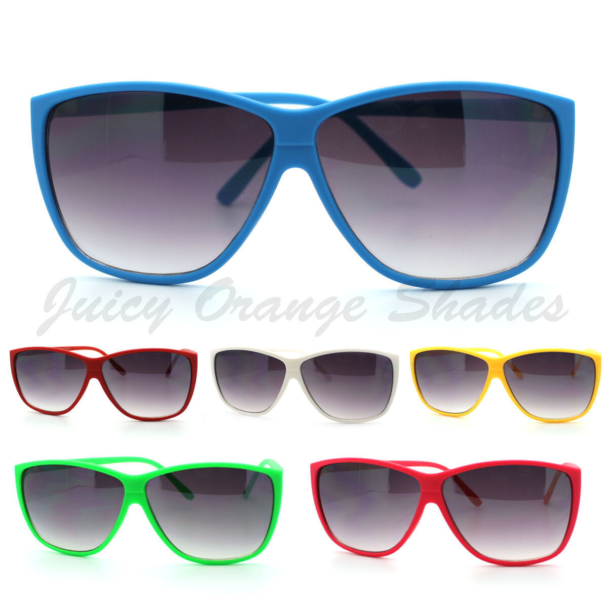 Modern Retro Sunglasses for Men Women Square Plastic Light Frame 6 Colors - $7.95