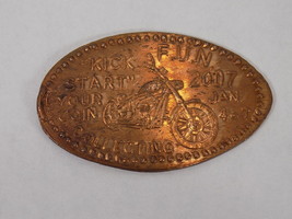 Vntg FLATTENED PENNY 2007 KICK START YOUR COIN COLLECTING F.U.N HARLEY D... - $9.89