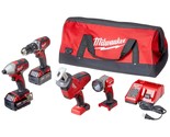 Milwaukee 2695-24 M18 18V Cordless Power Tool Combo Kit with Hammer Dril... - $611.99