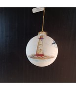 Lighthouse Ship Nautical Christmas Ball Ornament - $258.96 MXN