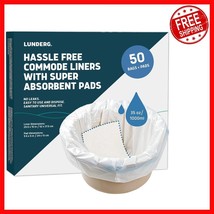 Easy Use &amp; Disposal Commode Liners with Absorbent Pads - 50 Pack for Car... - $52.46
