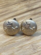 Vintage British Durham Light Infantry Gold Tone Cuff Links Military KG JD - $4.94