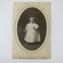 Cabinet Card Photograph Baby Girl White Dress Gladys Raman Wolford Ohio Antique - £15.97 GBP