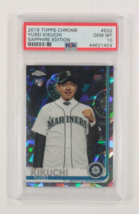 2019 Topps Chrome Yusei Kikuchi Sapphire Edizione #632 PSA 10 Gemma Mint - $131.17