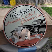 Vintage Packard America's No.1 Glamour Motor Car Company Porcelain Gas-Oil Sign - $125.00