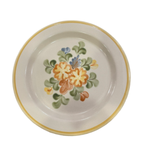 Louisville Stoneware 13&quot; Dinner Platter PaintedCenter Country Flower Yellow Band - £47.47 GBP
