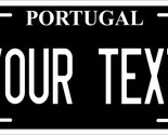 Portugal Black License Plate Personalized Car Auto Bike Motorcycle Custom - $10.99+