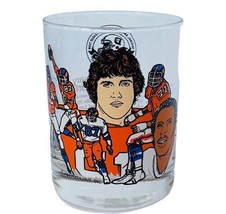 Denver Broncos 1984 Drinking Glass Cup Mug Pizza Hut 25th Floyd Little Elway vtg - £31.54 GBP