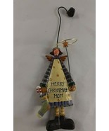 Whimsical merry Christmas Mom Angel ornament Hanger 4&quot;  Silvestri ? - $16.26 CAD