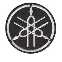 YAMAHA IRON ON PATCH 3.3" Embroidered Applique Black Motorcycle Racing B... - $4.95