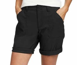 Eddie Bauer Women&#39;s Stretch Adjustable Length Bermuda Short (6, Black) - $19.99