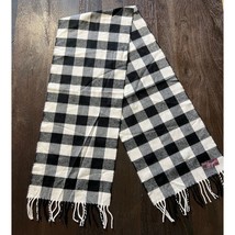 Black And White Buffalo Check Cashmere Scarf Better Than Cashmere Brand - £18.19 GBP