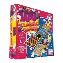 100 Classic Games Compendium Collection of Family Board Game Leisure 5+ Age - £12.80 GBP