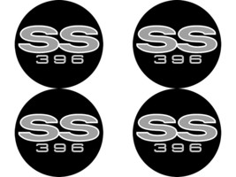 Chevrolet Chevelle SS 396 (1964-1972)  - Set of 4 Metal Stickers for Wheel Cent - $24.90+