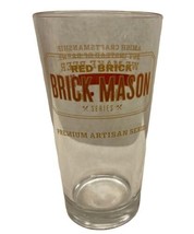 Red Brick Mason Series Beer Atlanta Brewing Pint Glass Craft Brewery - $12.60