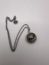 Vintage Sterling Silver Heart Bird Clover Necklace 16” - £23.49 GBP