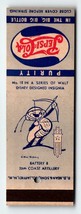 Pepsi Cola Matchbook Cover Walt Disney No 18 Bee Bow Arrow Coast Artillery 1940s - £16.75 GBP